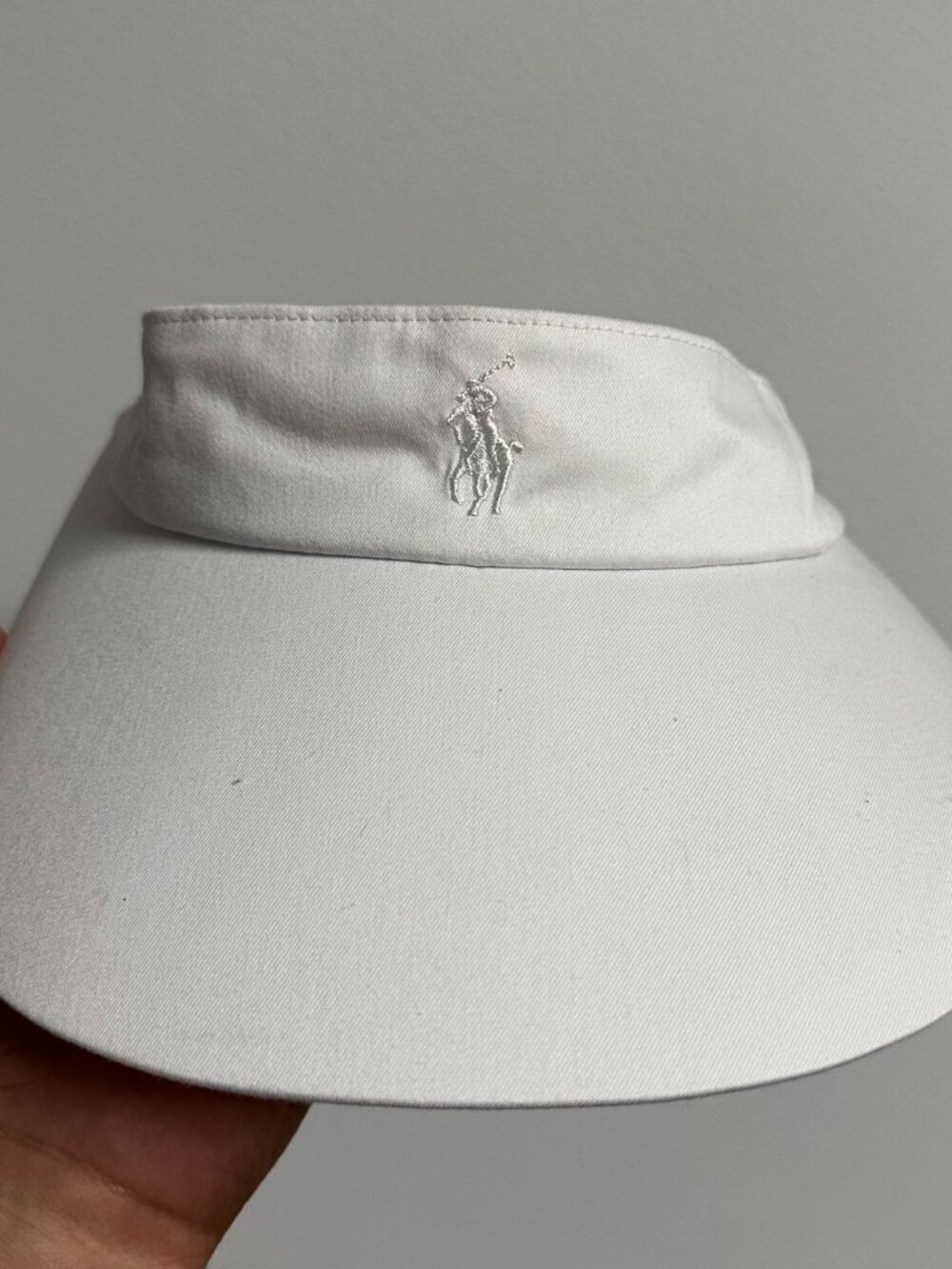 Polo Ralph Lauren Polo Golf White on White Visor Wide Brim
